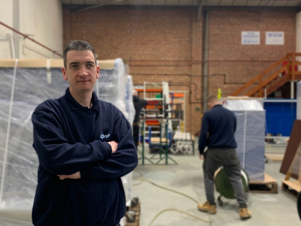 Adam Stewart in warehouse