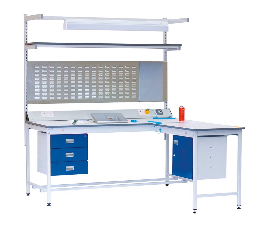 Square tube ESD workbench