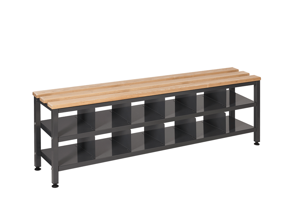 single bench seat with shoe storage