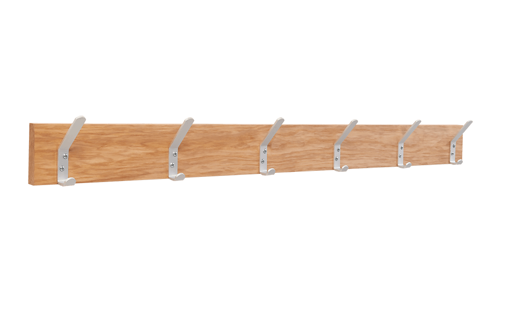 wall mounted rail with 6 hooks