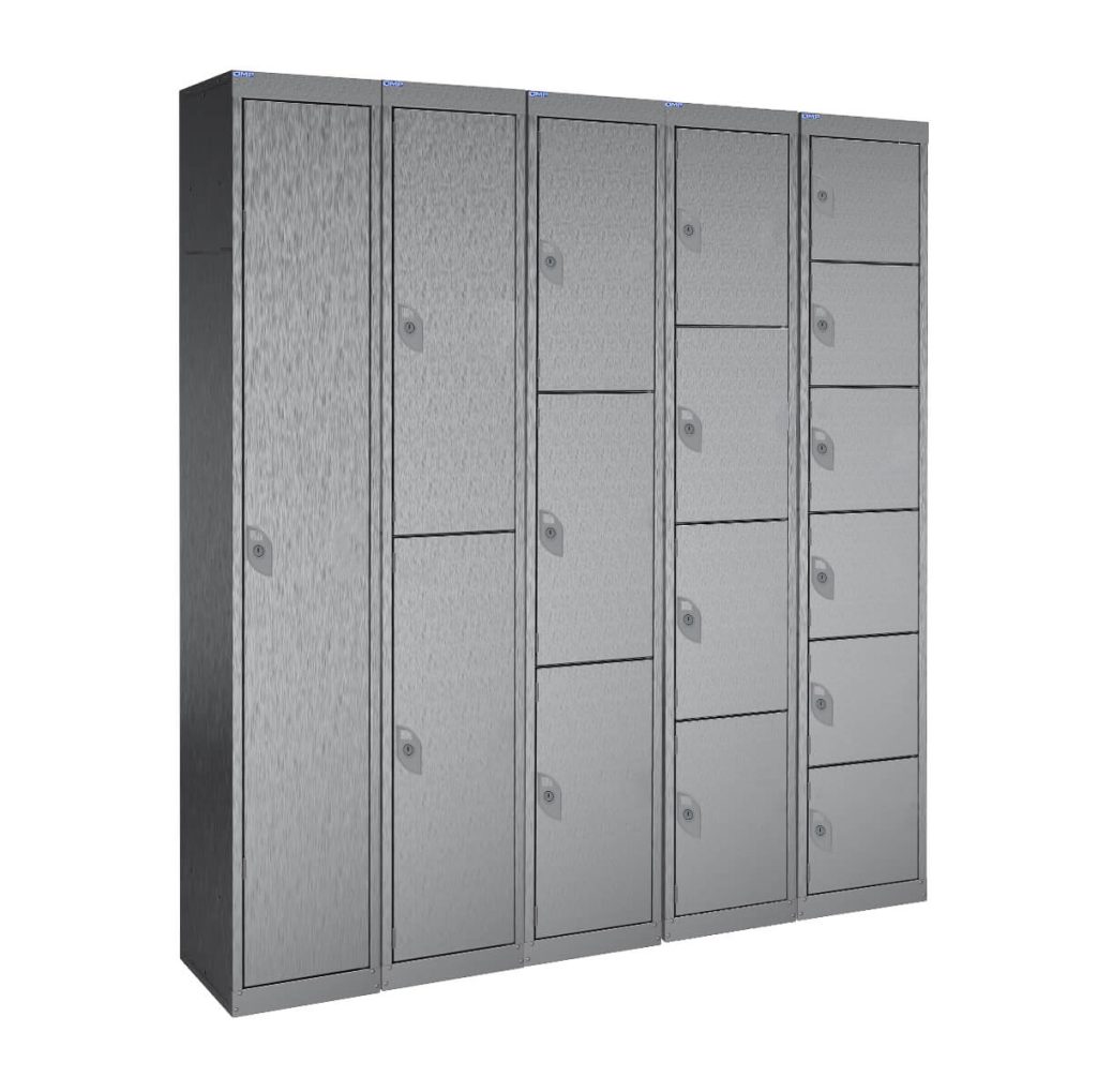 stainless steel lockers cluster