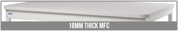 18mm Thick MFC Worktop As Standard. 18mm Thick MFC Worktop As Standard.