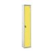 Steel Splash Locker - 1 Compartment - Yellow Doors - H.1800 W.300 D.450