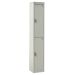 Steel Splash Locker - 2 Compartment - Light Grey Doors - H.1800 W.300 D.450
