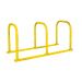 Sheffield Rack - Junior Size - 3 Loops  - Galvanised & Powder Coated - Yellow