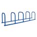 Sheffield Rack - Adult Size - 5 Loops  - Galvanised & Powder Coated - Dark Blue