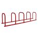 Sheffield Rack - Adult Size - 5 Loops  - Galvanised & Powder Coated - Red