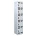 Tool Charging Locker - Perforated Door - Standard Plug - 5 Compartment - Light Grey Doors - H.1800 W.300 D.450