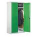 Clothing Cupboard - 1 Shelf - Green Doors - H.1800 W.1200 D.460