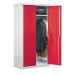 Clothing Cupboard - 1 Shelf - Red Doors - H.1800 W.1200 D.460