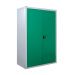 Workplace Cupboard - Green Doors - 3 Shelves - H.1800 W.1200 D.460