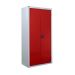 Workplace Cupboard - Red Doors - 3 Shelves - H.1800 W.900 D.460
