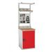 System Tek Kit 1 - 600mm Wide - Solid Beech Worktop - Red