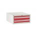 Euroslide Cabinet - 2 Drawer - H.275 W.600 D.650 - Red