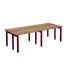 Standard Cloakroom Bench - Double Bench - Red Frame - 450.1000.600