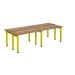 Standard Cloakroom Bench - Double Bench - Yellow Frame - 450.1000.600