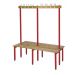 Standard Island Bench - Double Sided - Red Frame - 1630.1500.600