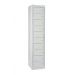 Flat Garment Locker - 10 Compartments - Light Grey Doors - H.1800 W.450 D.380