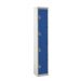 Express Locker - 4 Compartments - Dark Blue Doors - H.1800 W.300 D.450