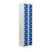 Personal Effects Locker - 20 Compartment - Dark Blue Doors - H.1800 W.450 D.380