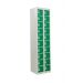 Personal Effects Locker - 20 Compartment - Green Doors - H.1800 W.450 D.380