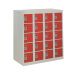 Personal Effects Locker - 20 Compartment - Red Doors - H.940 W.900 D.380
