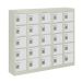  Wall-Mounted Personal Effects Locker - 25 Compartment - Light Grey Doors - H.940 W.1130 D.190 