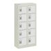  Wall-Mounted Personal Effects Locker - 10 Compartment - Light Grey Doors - H.940 W.450 D.190 