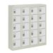  Wall-Mounted Personal Effects Locker - 20 Compartment - Light Grey Doors - H.940 W.900 D.190 