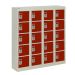  Wall-Mounted Personal Effects Locker - 20 Compartment - Red Doors - H.940 W.900 D.190 