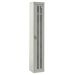 Perforated Door Locker - 1 Compartment - Light Grey Doors - H.1800 W.300 D.450
