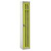 Perforated Door Locker - 1 Compartment - Yellow Doors - H.1800 W.300 D.450