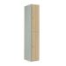 Timber Door Locker - 2 Compartment - Plain Light Oak Doors - H.1800 W.300 D.450