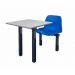 Canteen Table for 1 Person - H.725 W.1130 D.600 - Blue Seat