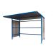 Traditional Cycle Shelter - Initial - Open Back, Galvanised Sides - 2180.1900.3060 - Dark Blue