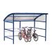 Premier Cycle Shelter - Initial Shelter - Perspex Sides - Dark Blue - H.2320 W.3000 D.2100