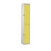 Padlock Locker - Yellow Doors - H.1800 W.300 D.450 - 2 Compartment