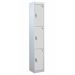 Steel Splash Locker - 3 Compartment - Light Grey Doors - H.1800 W.300 D.300
