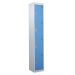 Steel Splash Locker - 4 Compartment - Light Blue Doors - H.1800 W.300 D.300