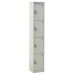 Steel Splash Locker - 4 Compartment - Light Grey Doors - H.1800 W.300 D.300