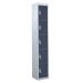 Standard Locker - 5 Compartment - Dark Grey Doors - H.1800 W.300 D.450