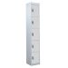 Standard Locker - 5 Compartment - Light Grey Doors - H.1800 W.300 D.450