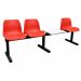 Standard Beam Seating - 3 Seater with Table - Red Seats - H.830 W.510 L.2060 