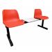 Standard Beam Seating - 2 Seater with Table - Red Seats - H.830 W.510 L.1540 