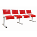 Spectrum Beam Seating - 4 Seater - Red Seats