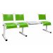 Spectrum Beam Seating - 3 Seater with Table - Green Seats - H.860 W.510 L.2310