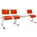 Spectrum Beam Seating - 3 Seater with Table - Red Seats - H.860 W.510 L.2310 
