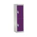 Spectrum School Locker - 2 Compartment - Berry Burst Doors - H.1235 W.380 D.380