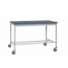 Mobile Square Tube Workbench - H.840 W.1200 D.900mm - Linoleum Worktop