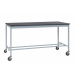 Mobile Square Tube Workbench - H.840 W.1800 D.750mm - Linoleum Worktop